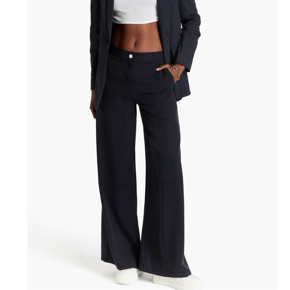 Theory Black Cargo Wide-Leg Pants size 00